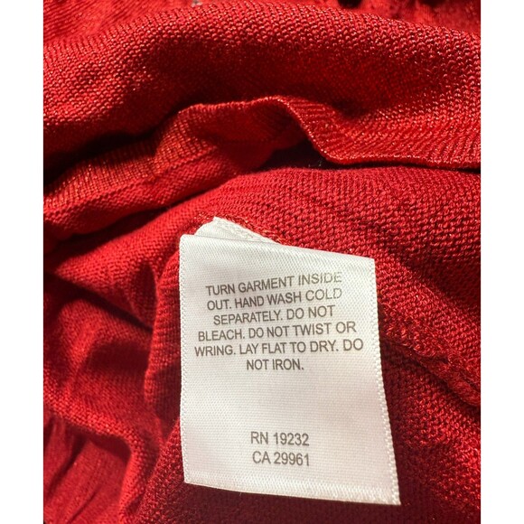 Alfred Dunner Embellished 3/4 Sleeve 2 Fer Sweater Set - Red - Size 1X - Picture 5 of 5